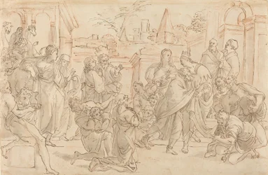 Józef i jego brat w Egipcie [verso], XVII wiek.