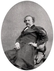 Jules Amedee Barbey dAurevilly, francuski powieściopisarz i autor opowiadań, 1889