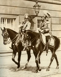 Kaiser Wilhelm II i król Jerzy V w Berlinie, Niemcy, 1911, 1935.