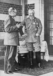 Kaiser Wilhelm II Niemiec i Fryderyk August III Saksonii, czerwiec 1918 r.