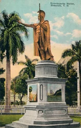 Posąg Kamehameha, Honolulu, Hawaje, ok. 1920 r.