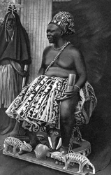 Król Basu Fondong z Kamerunu, Afryka, 1922