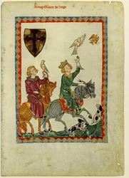 Król Konrad Młodszy z Codex Manesse, między 1305 a 1340