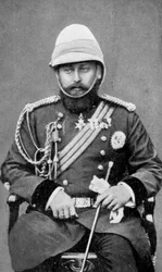 Król Edward VII z Wielkiej Brytanii w mundurze wojskowym, 1910