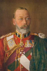 Król Jerzy V 1865-1936 jako pułkownik naczelny Czarnego Zegarka