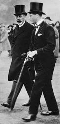 Król Jerzy V i jego syn, książę Edward, książę Windsoru, lata 30. XX wieku