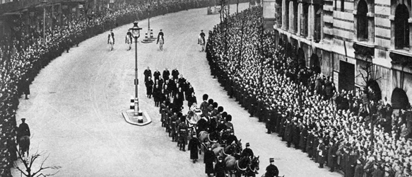 Kondukt pogrzebowy króla Jerzego Vs, Londyn, styczeń 1936