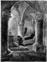 Król Ryszard I 1157-1199 klęczący przed sanktuarium św