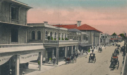 King Street, patrząc na północ, Kingston, Jamajka, początek XX wieku.