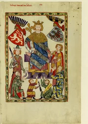 Król Wacław II Czeski Z Kodeksu Manesse, między 1305 a 1340