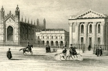 Kaplica Kings College, Biblioteka Uniwersytecka i Dom Senatu, Cambridge, ok. 1835.