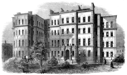 Kings College Hospital, Portugal Street, Lincolns Inn, Londyn, ok. 1860 r.