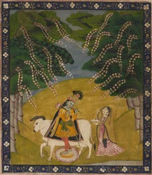 Krishna ofiarowany ciastka, XIX-XX w.
