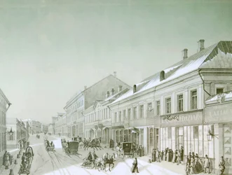 Kuznetsky Most, Moskwa, Rosja, lata czterdzieste XIX wieku.
