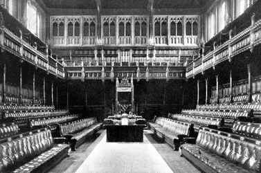 Kratka damska nad Galerią Reporterów, Izba Gmin, Westminster, Londyn, c1905