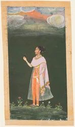 Pani trzymająca kwiat, c. 1670-80.
