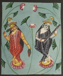 Lakszmi i Saraswati, XIX wiek.