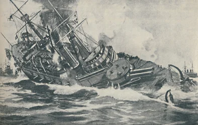 Ostatnie chwile tonącego pancernika HMS Victoria, 1893, 1937