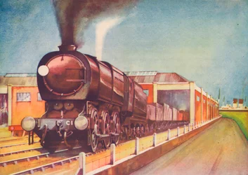 Najnowszy silnik surowego frachtu, S.R., w Southampton Docks, 1940
