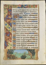 Kartka z Księgi Godzin: Polowanie na małpy na dziki, 1500-1510.