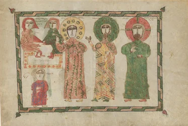 Karta ewangeliarza z czterema stałymi ewangelistami, ormiański, 1290-1330.