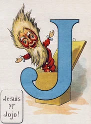 Litera J: Jestem Pan Jojo. Grawerowanie w "ABC L