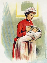 Litera N: pielęgniarka. Grawerowanie w "ABC L