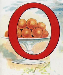Litera O: pomarańcze. Grawerowanie w "ABC L