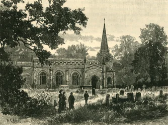 Kościół w Lexden, 1898.