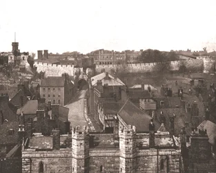 Zamek Lincoln, Lincolnshire, 1894.