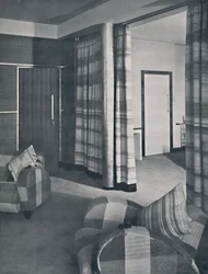 Salon w londyńskim domu, proj. Raymond McGrath, A.R.I.B.A., 1936