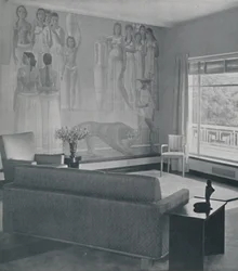 Salon w rezydencji Cafritz w Georgetown, Nr. Waszyngton, 1942