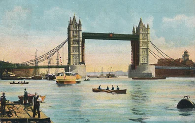 Londyn - Tower Bridge, 1908.
