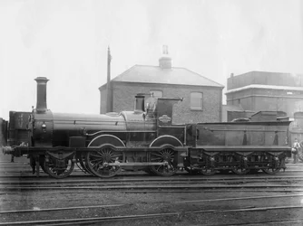 Lokomotywa London & South Western Railway LSWR nr 148, Colne ze swoim przetargiem, c1880