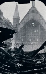 Londyński Guildhall po pożarze z 29 grudnia 1940 r.