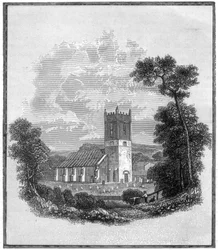 Miejsce pochówku Lorda Byrona, kościół Hucknall Torkard, Nottinghamshire, 1888