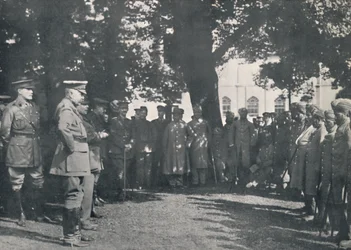 Lord Kitchener przemawiający do indyjskich pacjentów, 20 lipca 1915, 1939