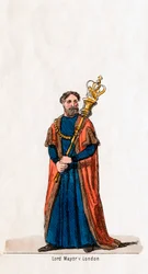 Lord Mayor of London, projekt kostiumu do sztuki Szekspira, Henryk VIII, XIX w.