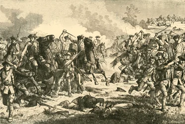 Szarża kawalerii Loudons w Kunersdorf, 1759, 1890.