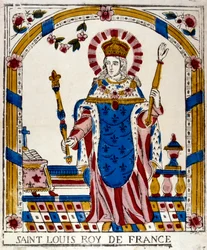Ludwik IX, król Francji, w szatach koronacyjnych, 1226, XIX wiek