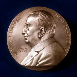 Louis Jean Lumiere 1864-1948, pionier kinematografii, ok. 1935