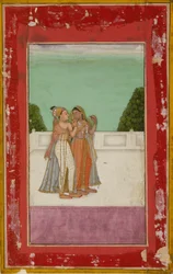Kochankowie na tarasie, ok. 1740