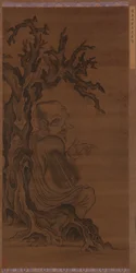 Luohan siedzący pod drzewem, dynastia Ming, 1368-1644.