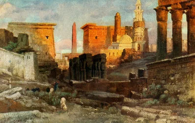 Luksor. Świątynie, ok. 1918-c1939.