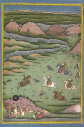 Maharana Amar Singh II lub Sangram Singh Polujący Dzik, XIX wiek.