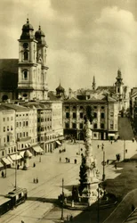 Rynek Główny, Linz, Górna Austria, ok. 1935.