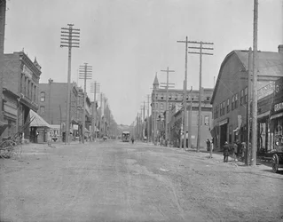 Main Street, Butte City, Montana, ok. 1897.