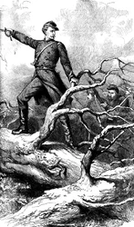 Major Theodore Winthrop w Big Bethel, Wirginia, 1861 c1880
