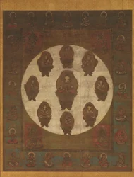 Mandala Monju Bosatsu, XIII wiek.