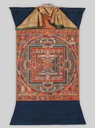 Mandala Form Mandziuśriego, Bodhisattwy Transcendentnej Mądrości, koniec XIV wieku.